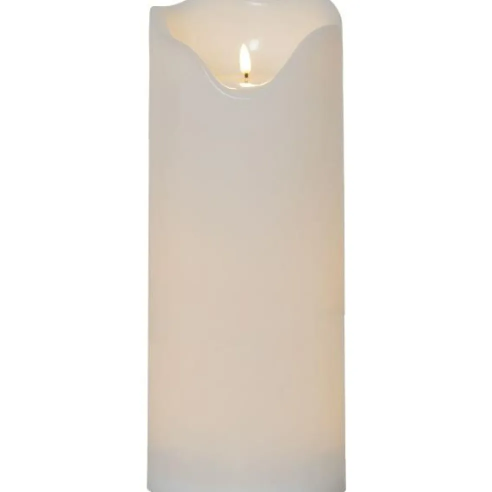 Flamme Grand Pillar Candle LED White, 400 mm