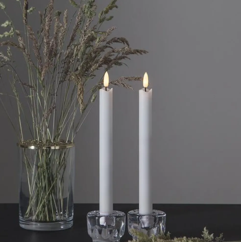 Flamme LED Antique Candle White 2-pack, 15 cm