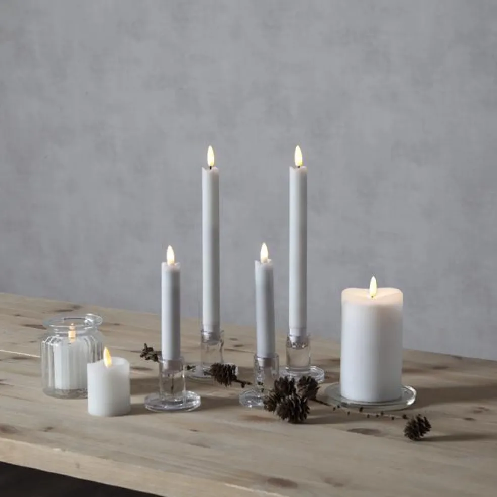 Flamme LED Antique Candle White 2-pack, 15 cm