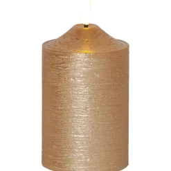 Flamme LED Pillar Candle, Gold