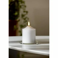 Flamme LED Pillar Candle White, 12 cm