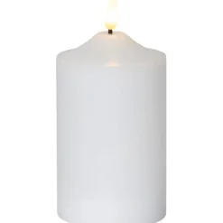 Flamme LED Pillar Candle White, 12 cm