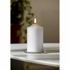Flamme LED Pillar Candle White, 12 cm