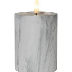Flamme LED Pillar Candle Marble, 7,5 cm