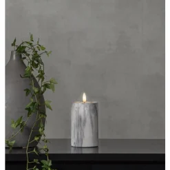 Flamme LED Pillar Candle Marble, 7,5 cm
