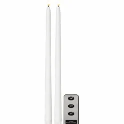 Flamme Slim Taper Candle 2-pack, White