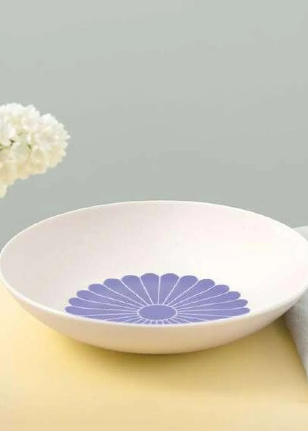 Fleur Pasta Bowl 24 cm, Vert