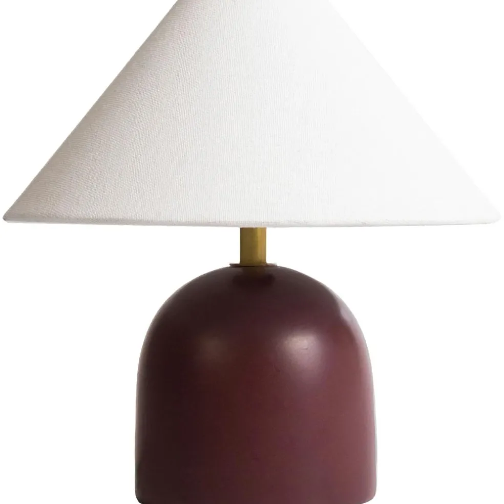 Flora Table Lamp 25 cm, Burgundy