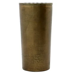 Flow Vase 18xØ9, Browned brass