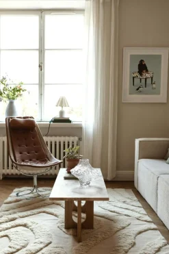 Flow Wool Rug 250x350 cm, Beige