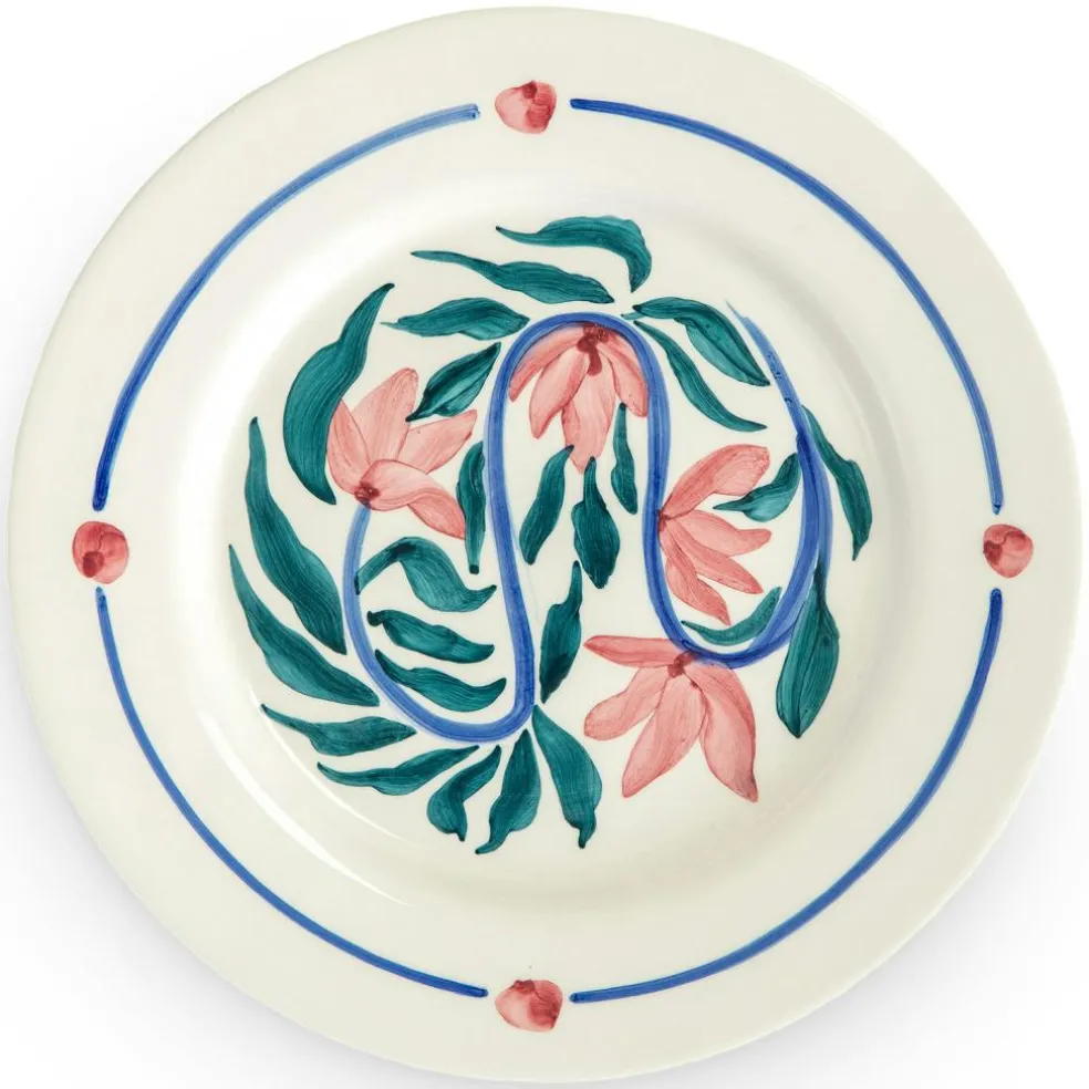 Flowers Plate Water Lilies, 28 cm