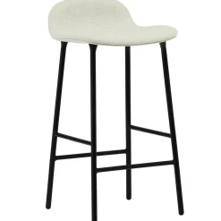 Form Bar Stool 65 cm, White / Black Steel