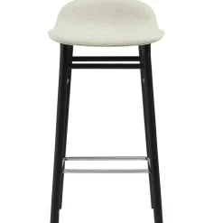 Form Bar Stool 65 cm, White / Black Steel