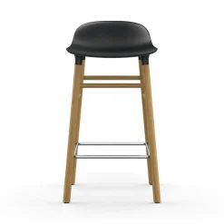 Form Bar Stool Oak Base, 75cm, White