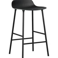 Form Bar Stool Steel Base, 65cm, White