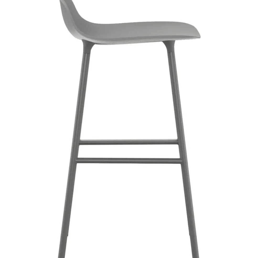 Form Bar Stool Steel Base, 65cm, White