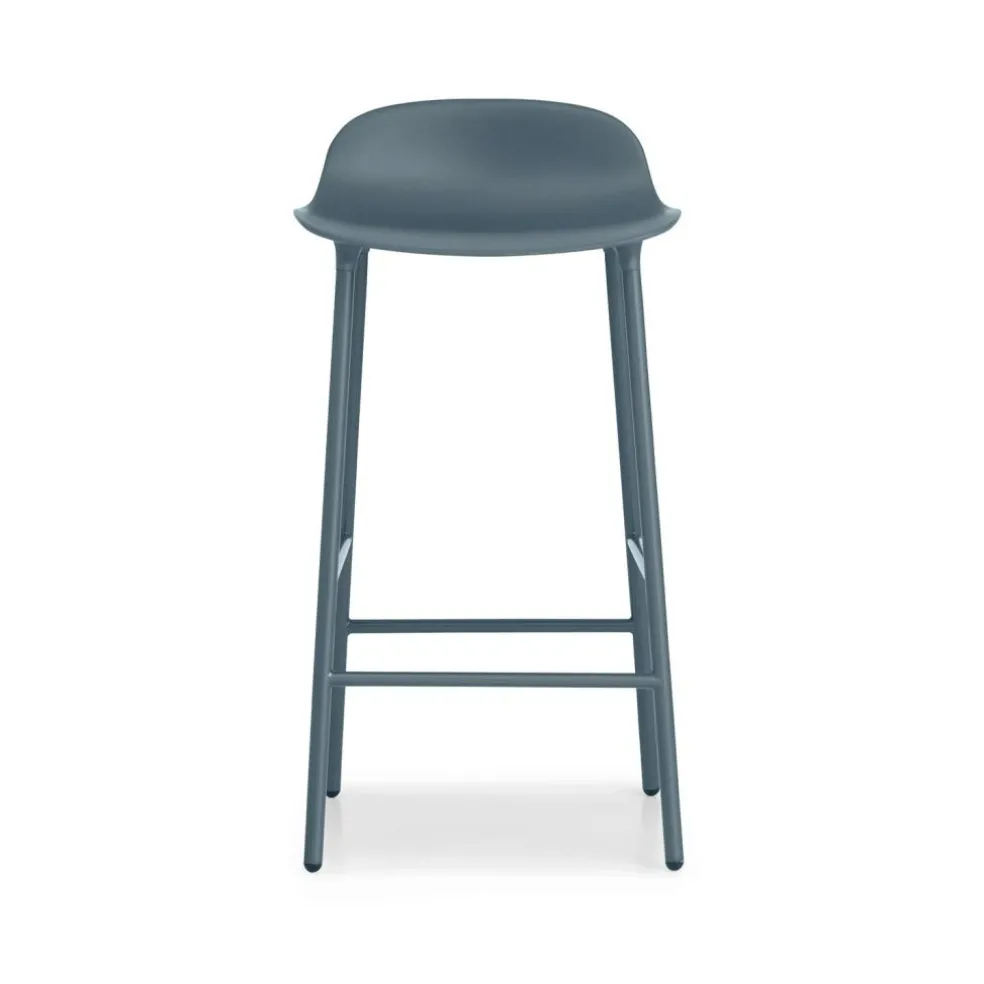 Form Bar Stool Steel Base, 65cm, White