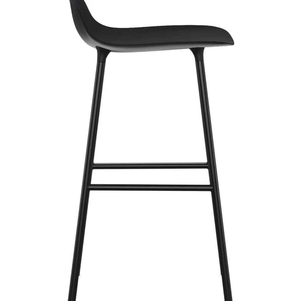 Form Bar Stool Steel Base, 65cm, White