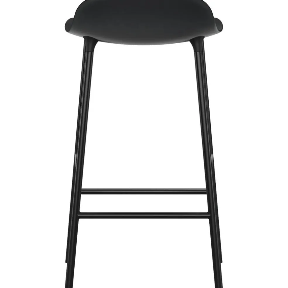 Form Bar Stool Steel Base, 65cm, White
