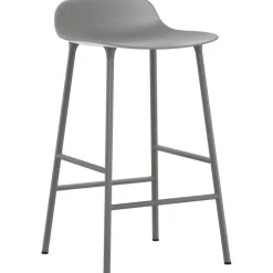 Form Bar Stool Steel Base, 65cm, White