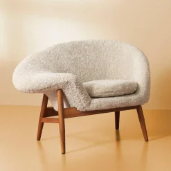 Fried Egg Lounge Chair, Dark ochre