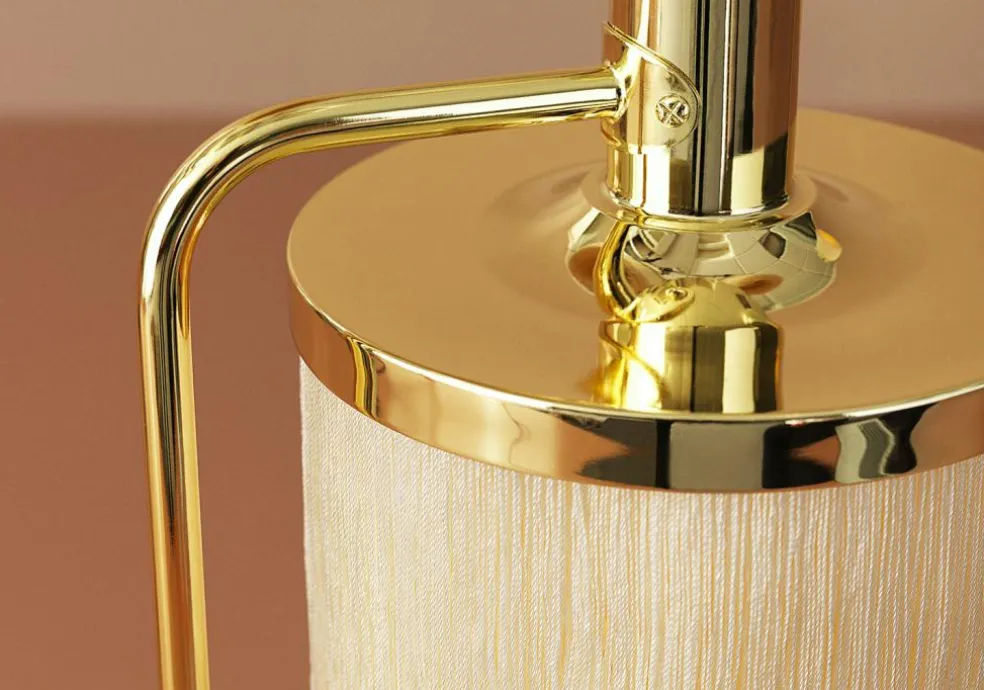 Fringe Table Lamp, Cream White