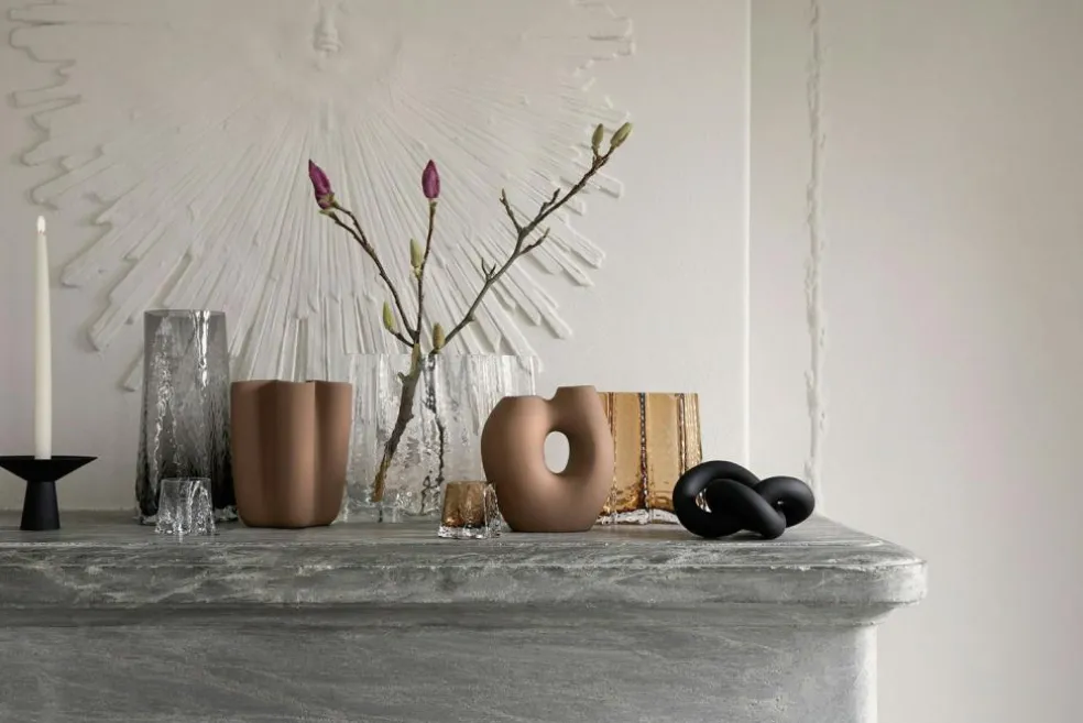 Frodig Vase H20 cm, Hazelnut