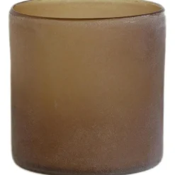 Frost Candle Holder M, Brown