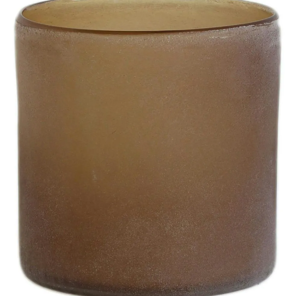 Frost Candle Holder M, Brown