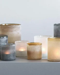 Frost Candle Holder S, Amber