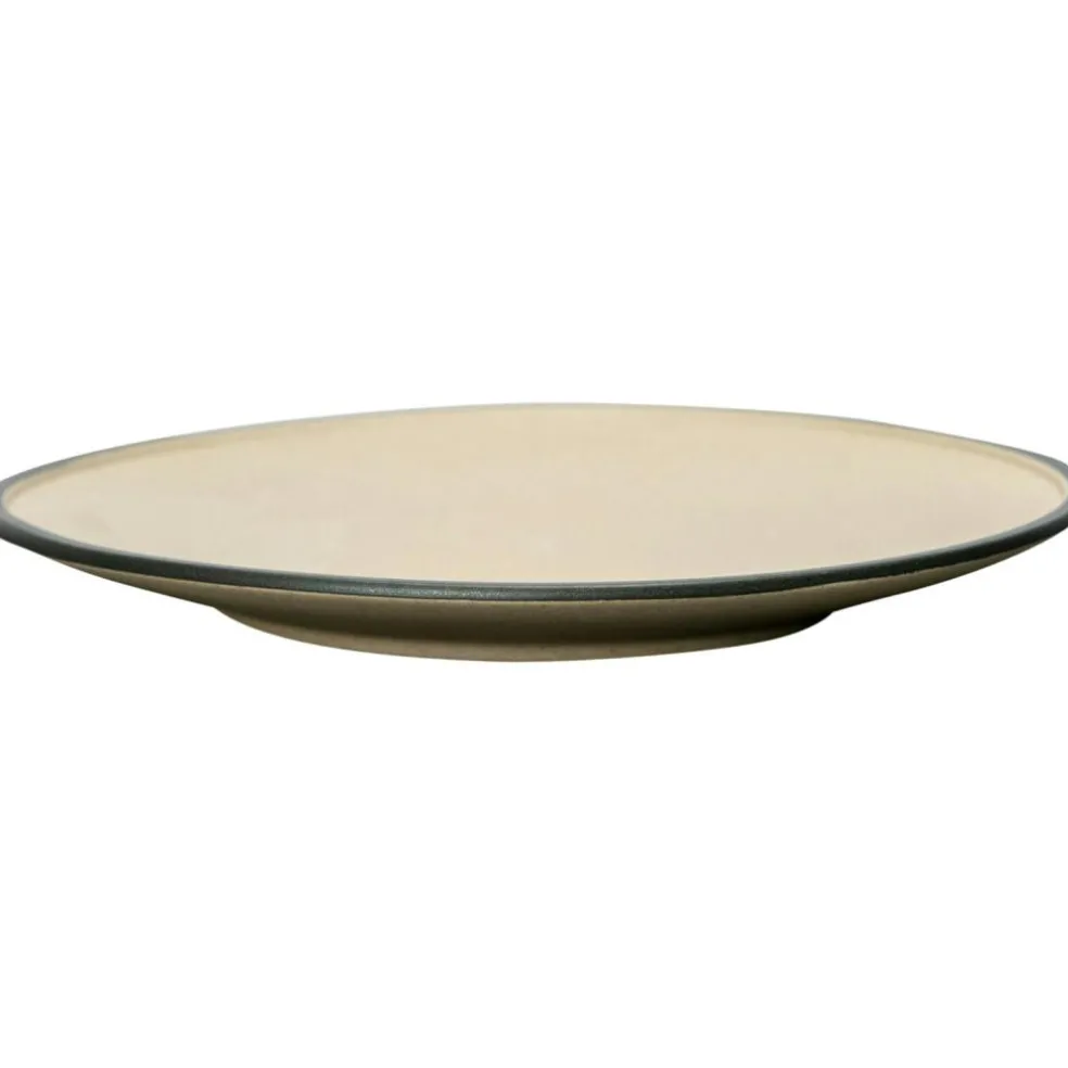 Fumiko Plate Small 20,5x2 cm, Beige/Black