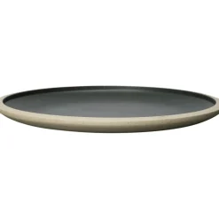 Fumiko Plate 25,6x2 cm, Beige/Black