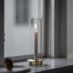 Fyr Candle Holder, Brass