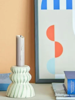 Gabin Candle Holder 8 cm, Blue