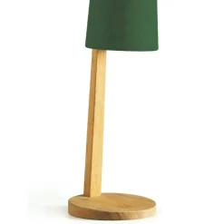 Gaia Table Lamp Portable Teak, Rubelli Biliardo