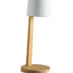 Gaia Table Lamp Portable Teak, Rubelli Biliardo