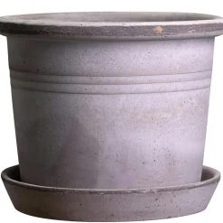 Galestro Pot With Saucer Grey Ø30 cm