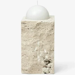 Gallery Object Candle Holder 18 cm, Travertine