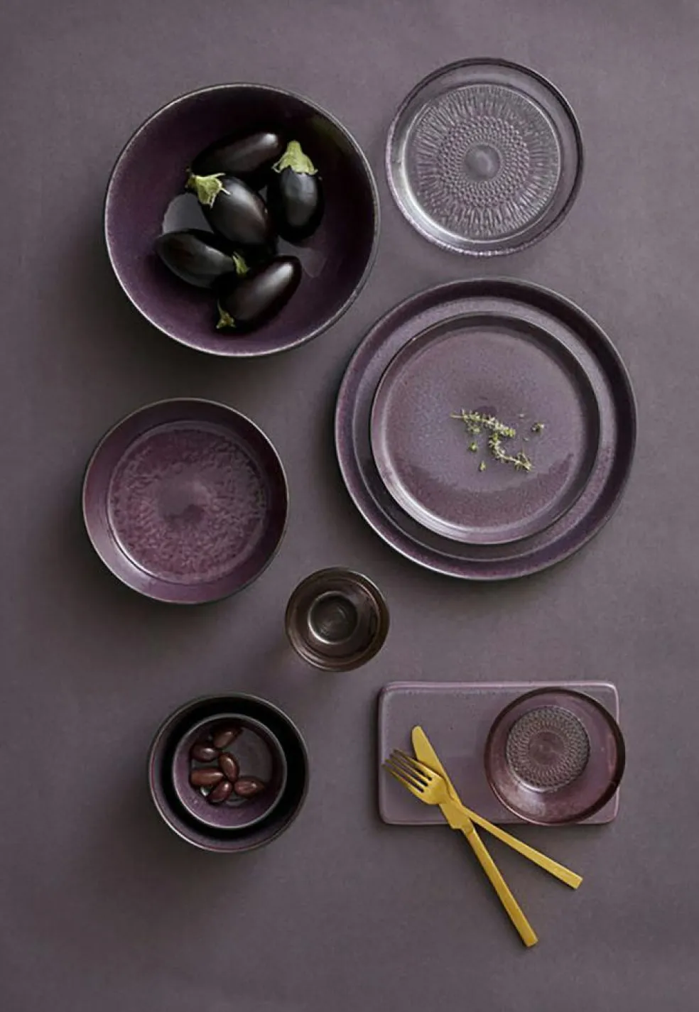 Gastro Pasta Plate Ø20 cm, Black/Purple