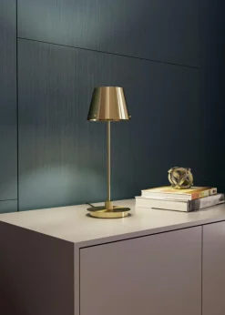 Gil Il Grande Table Lamp, Satin Brass