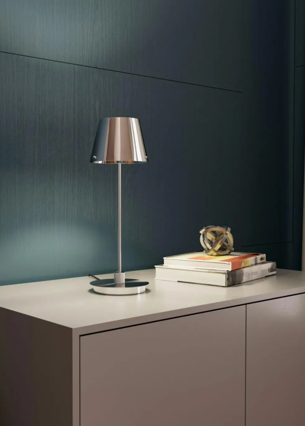 Gil Il Grande Table Lamp, Satin Brass