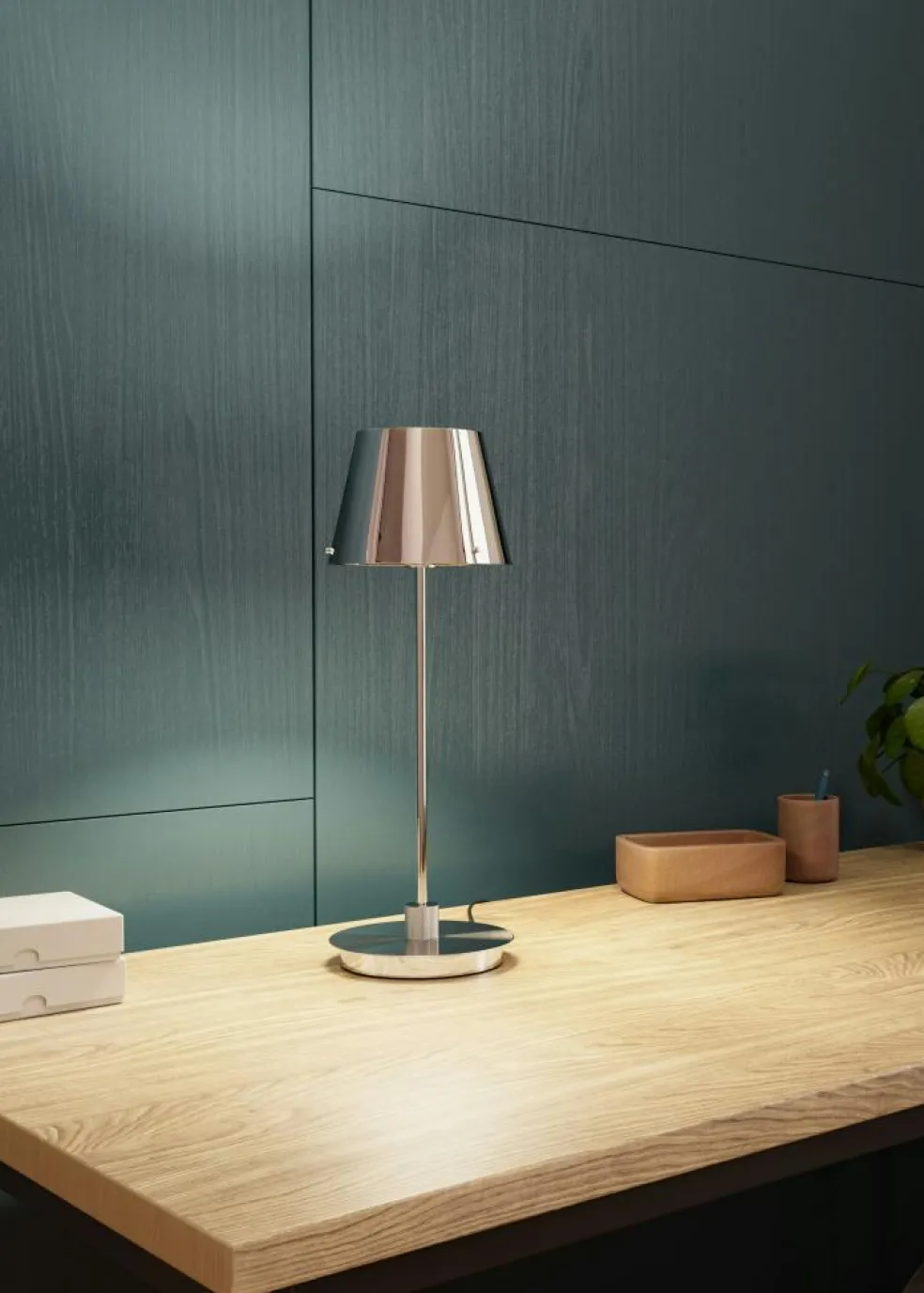 Gil Il Grande Table Lamp, Satin Brass