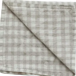 Gingham Kitchen Towel 50x70 cm, Natural