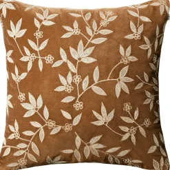 Gita Cushion Cover 50x50 cm, Cognac / Beige