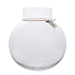 Glass Vase Clear, 21 cm