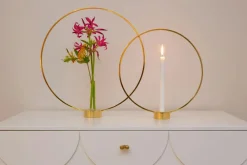 Gloria Candle Holder Small, Brass