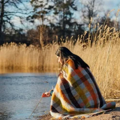 Gotland Plaid 130x200 cm, Blue