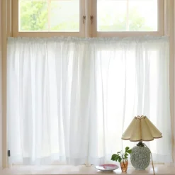 Grace Café Curtain Double Width 290x85 cm, White