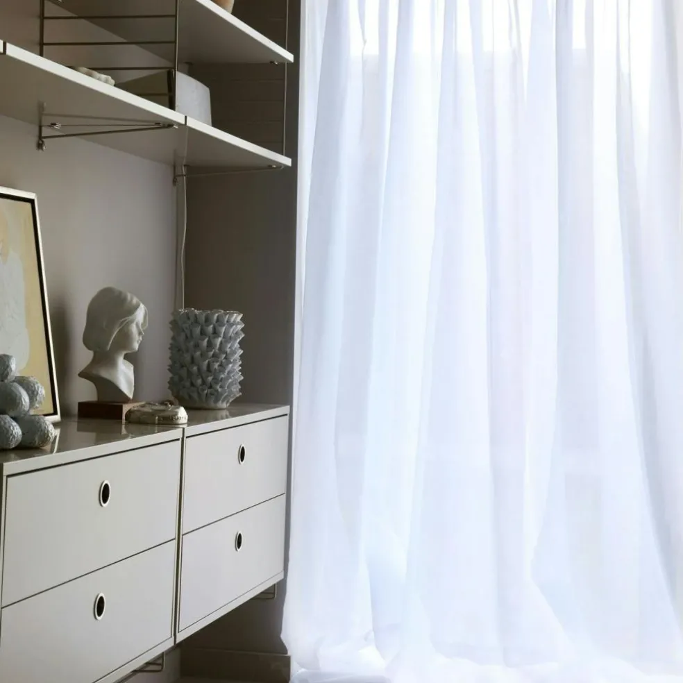 Grace Curtain Double Width 290x250 cm, Chalk White