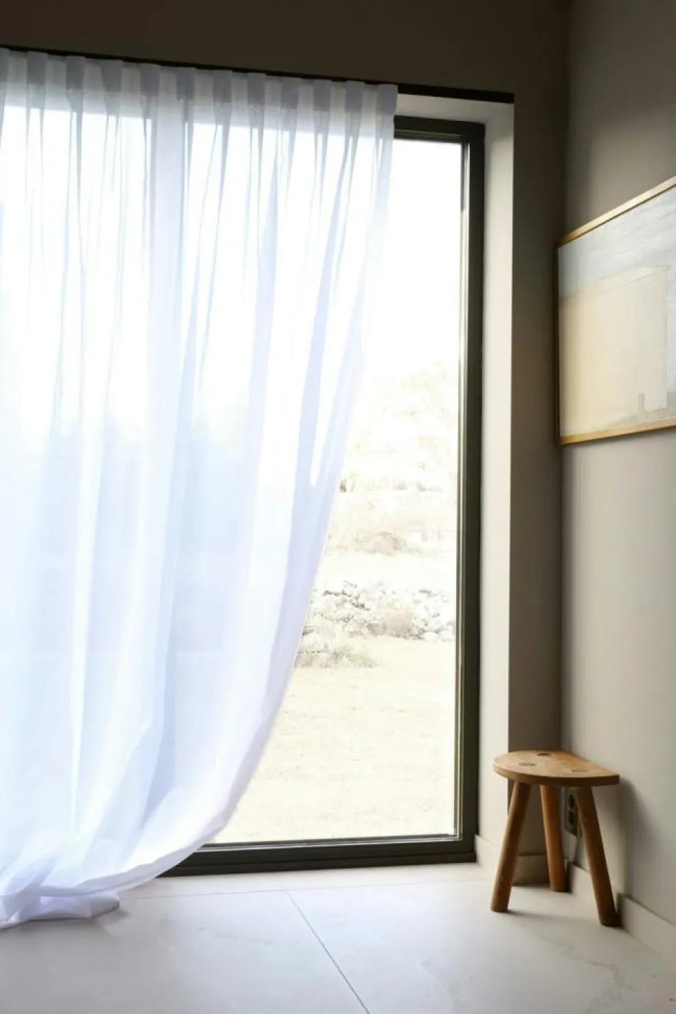 Grace Curtain Double Width 290x250 cm, Chalk White